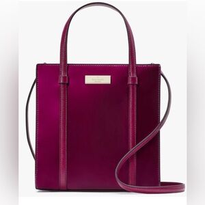 Kate Spade Kenzie Tote/crossbody Dark Raspberry Patent Leather NWOT retail$349